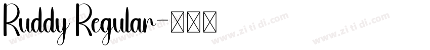 Ruddy Regular字体转换